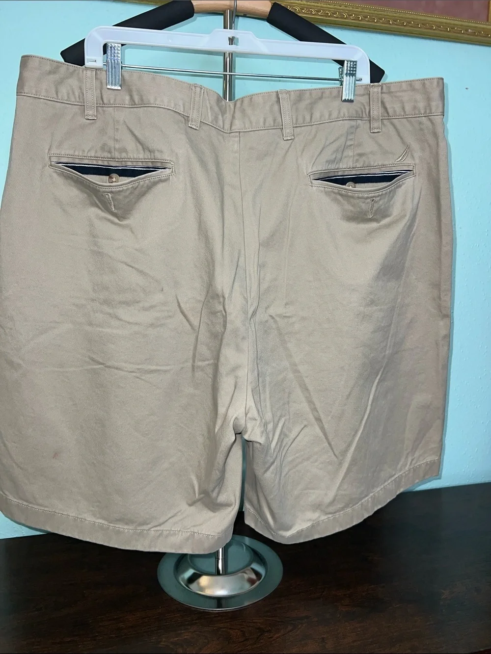 Nautica Men's Light Tan Flat-Front Shorts